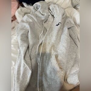 Hollister grey Fleece zip up